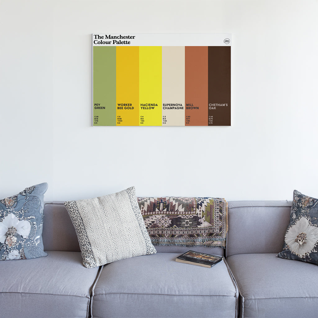 The Manchester Colour Palette canvas