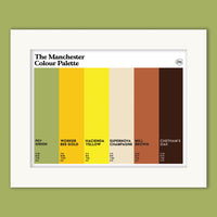 Manchester Colour Palette Mounted Art Print
