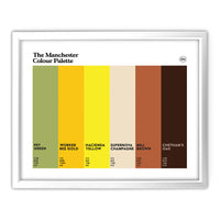 Manchester Art Print - White Frame