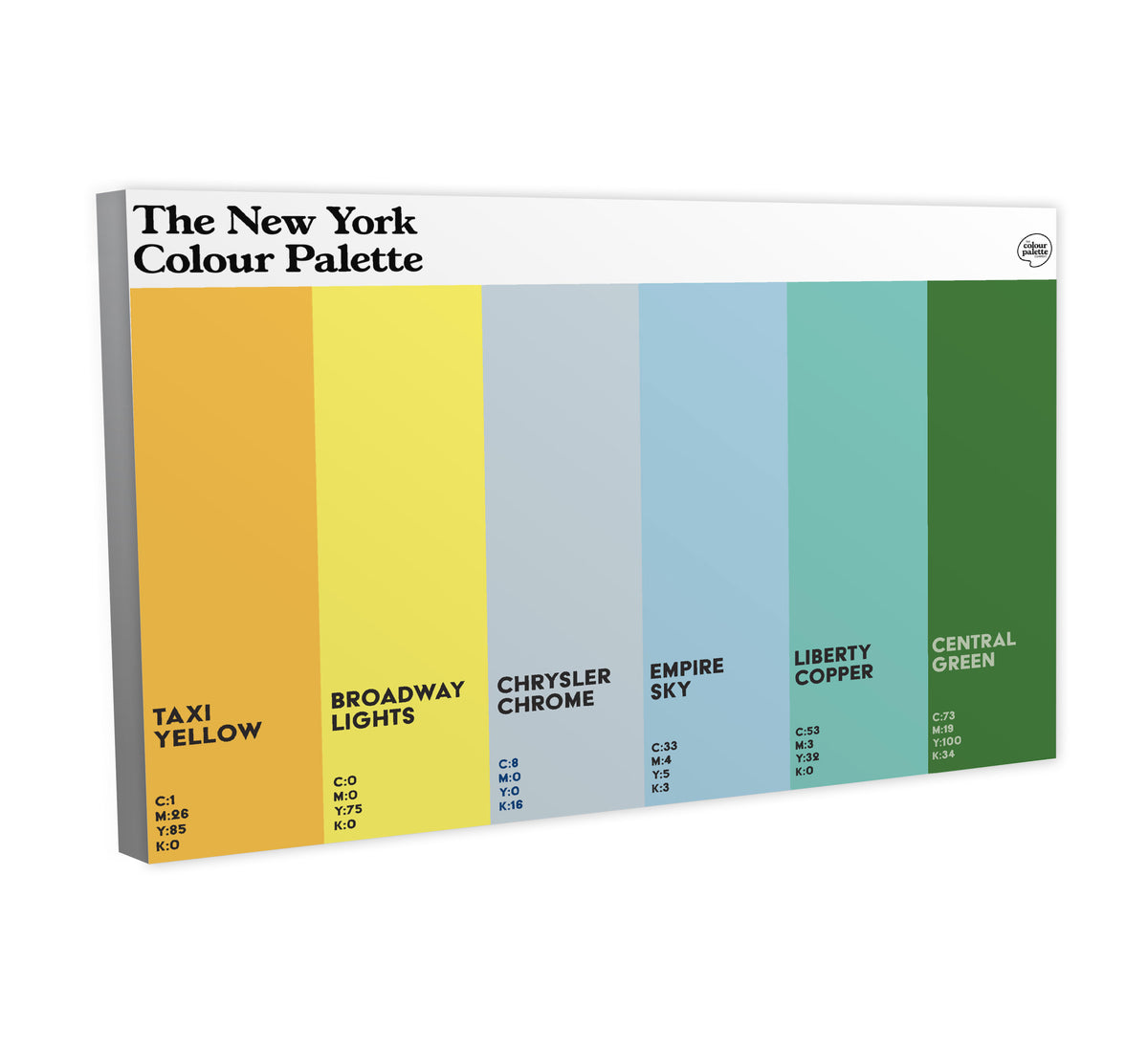 New York Colour Palette Canvas Wall Art