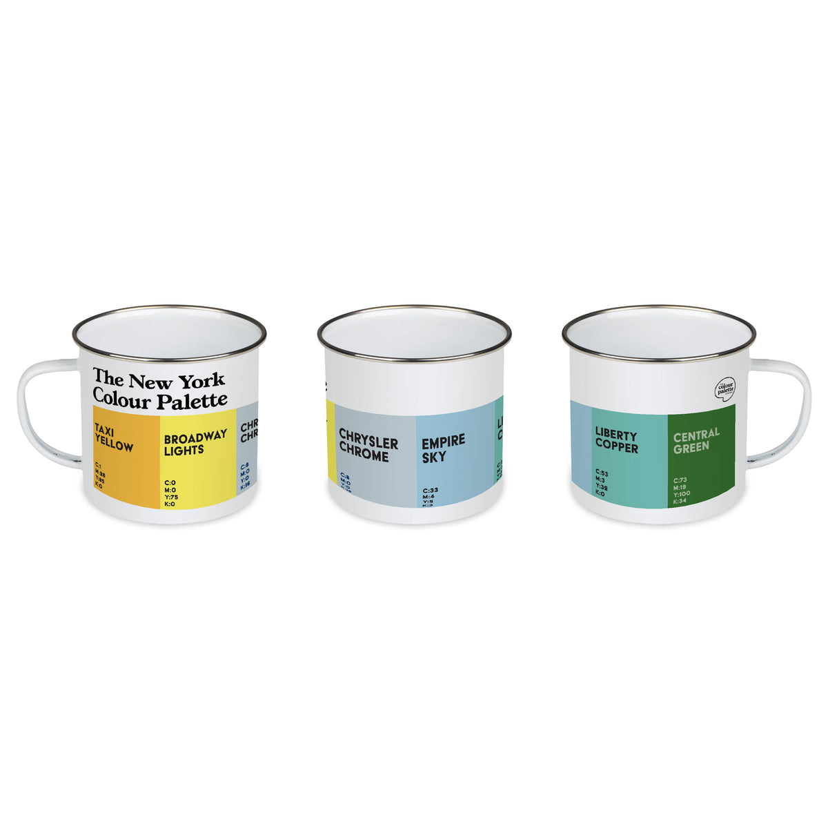 New York Colour Palette Enamel mug