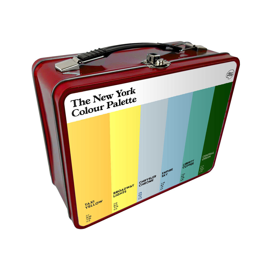 New York Colour Palette Fun Retro Metal Lunch Box