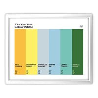 New York Art Print - White Frame