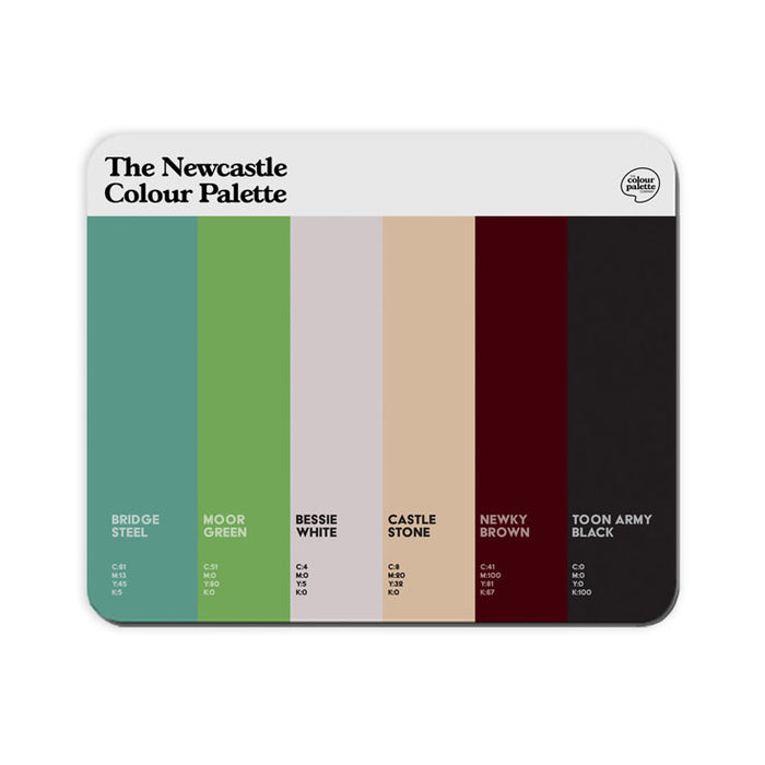 The Newcastle Colour Palette Mouse Mat