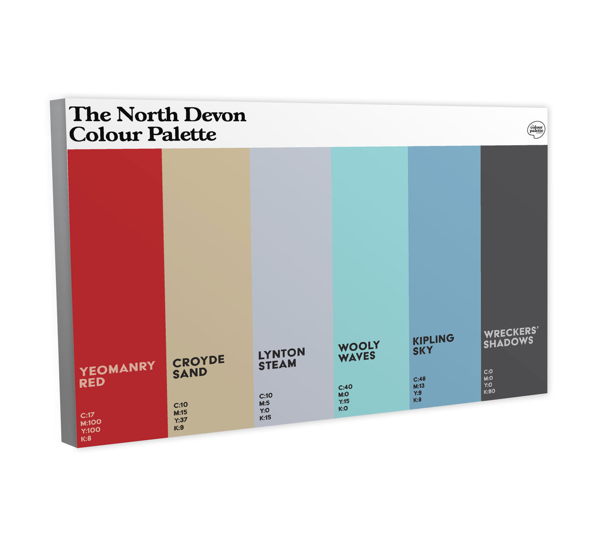 The North Devon Colour Palette Canvas