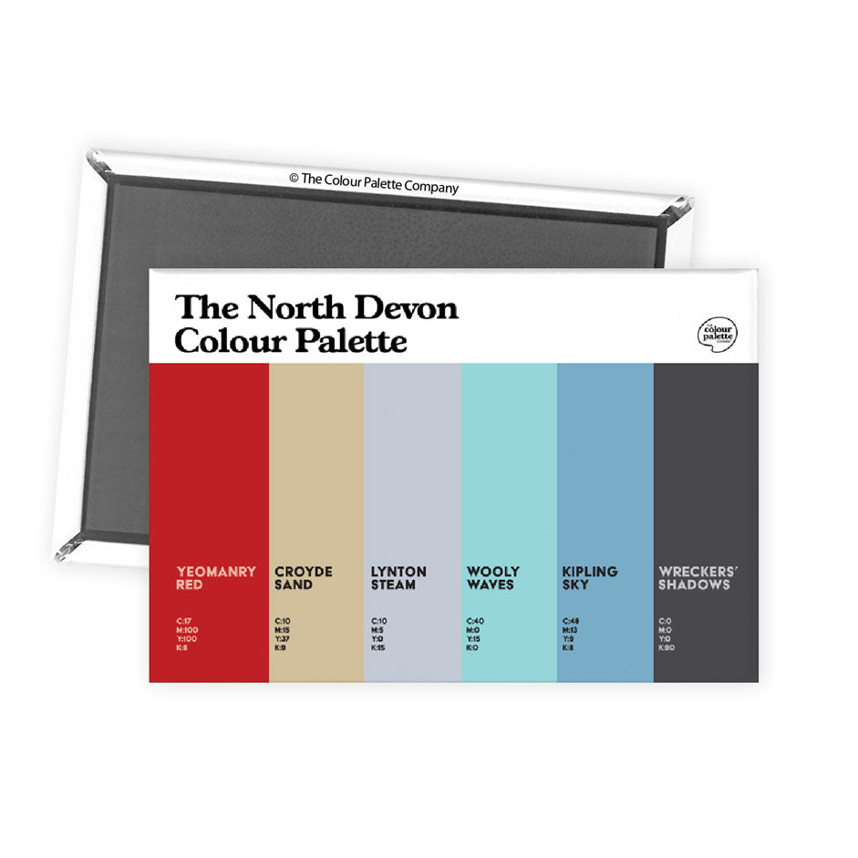 The North Devon Colour Palette Fridge Magnet