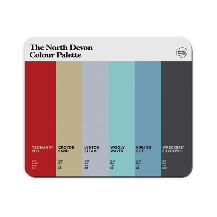 The North Devon Colour Palette Mouse Mat