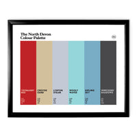 North Devon Art Print - Black Frame