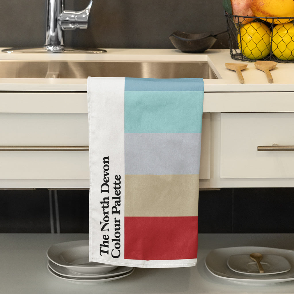 The North Devon Colour Palette Tea Towel