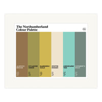 Northumberland mounted art print featuring the colours of Northumberland