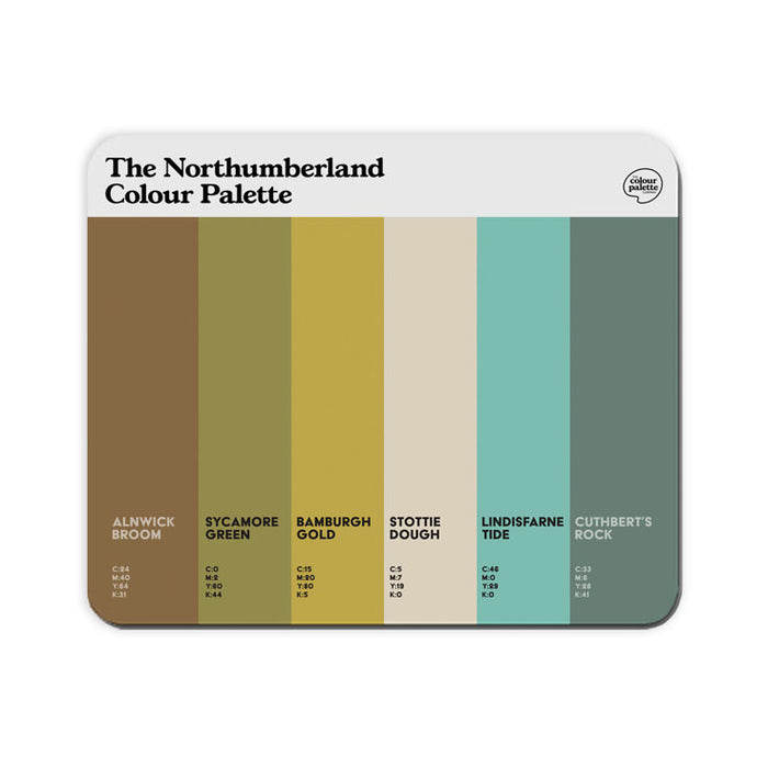 The Northumberland Colour Palette Mouse Mat