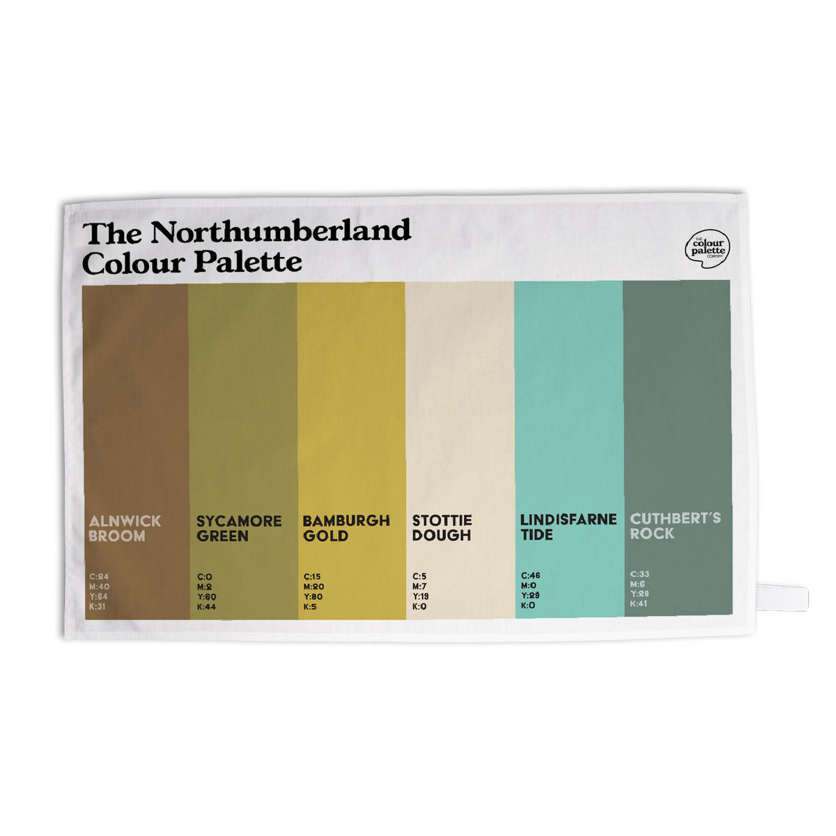 The Northumberland Colour Palette Tea Towel