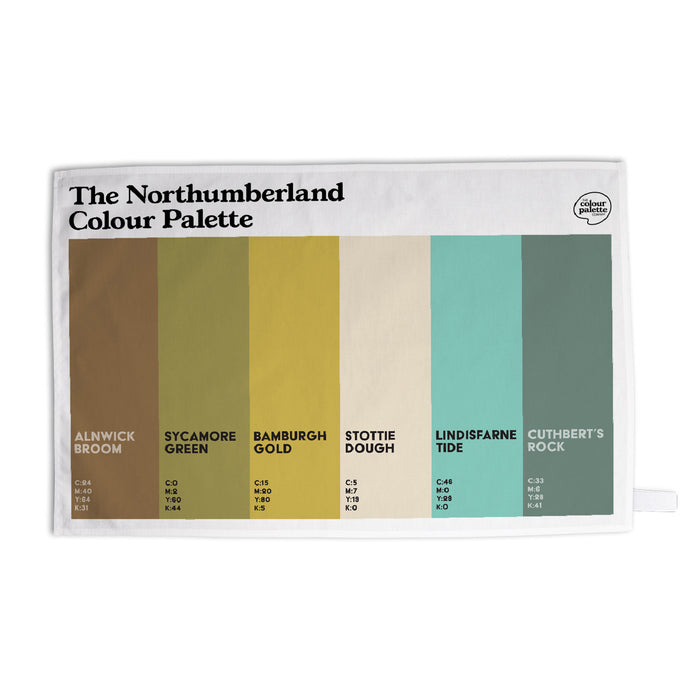 The Northumberland Colour Palette Tea Towel