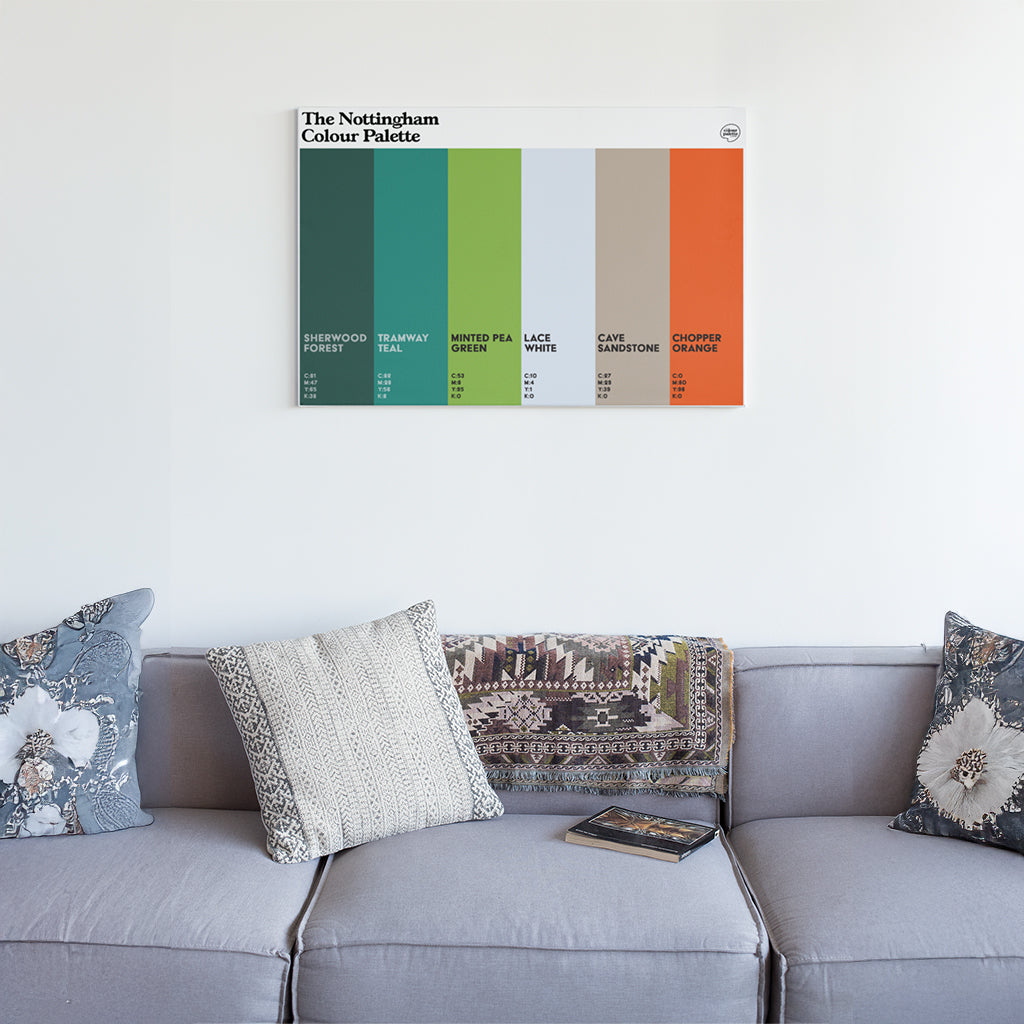 Nottingham Colour Palette Canvas