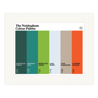 The Nottingham Colour Palette Mounted Art Print