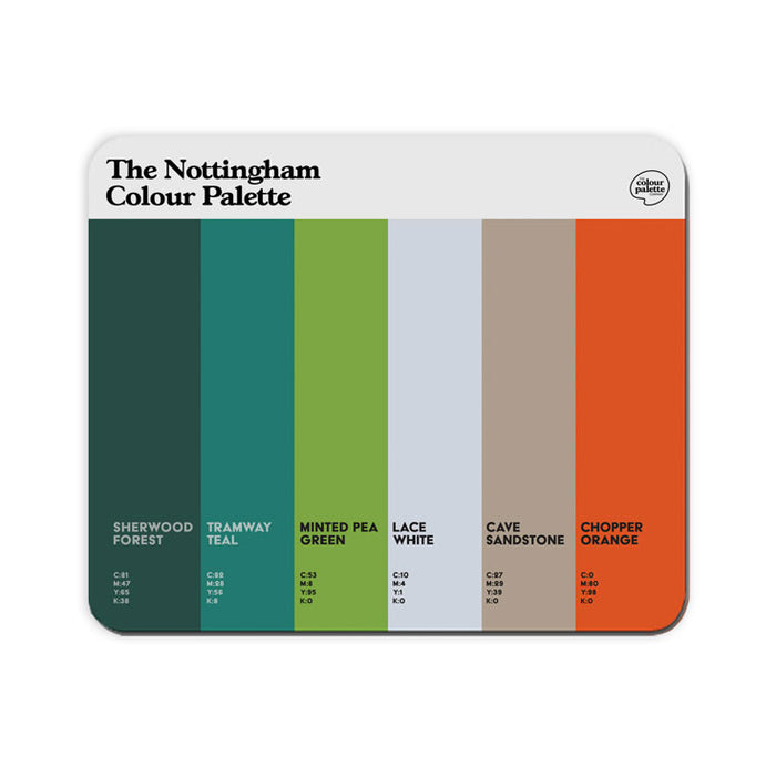 The Nottingham Colour Palette Mouse Mat