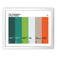 Nottingham Art Print - White Frame