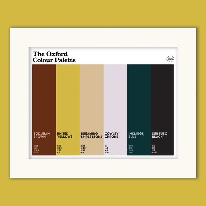 The Oxford Colour Palette Mounted Art Print
