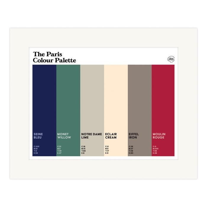 The Paris Colour Palette Mounted Art Print