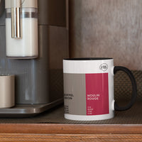 Paris Colour Palette white porcelain coffee mug featuring colourful swatches inspired by the River Seine, Monet’s gardens and Eiffel Tower