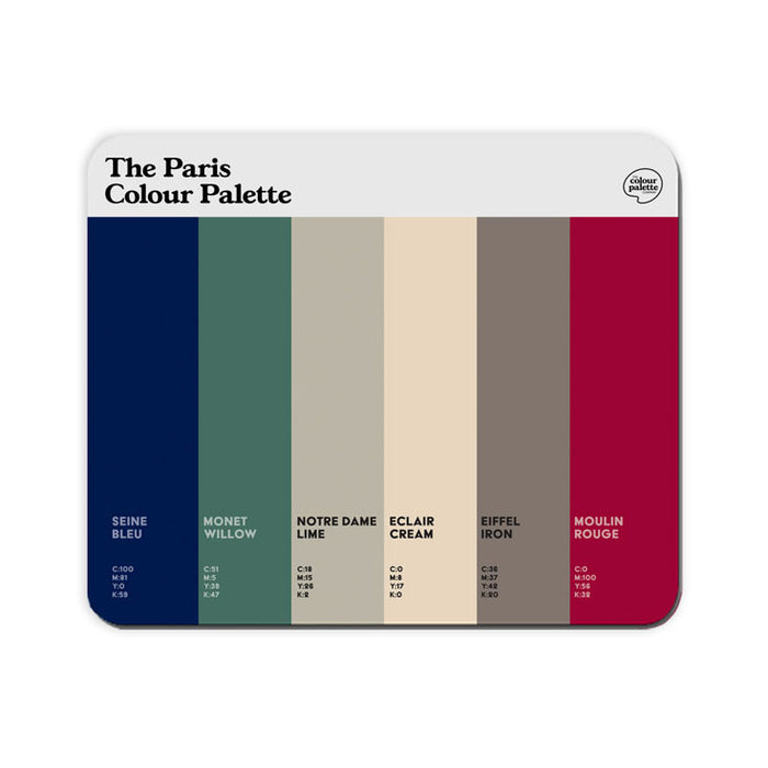 The Paris Colour Palette Mouse Mat