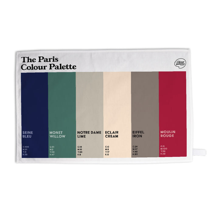 The Paris Colour Palette Tea Towel