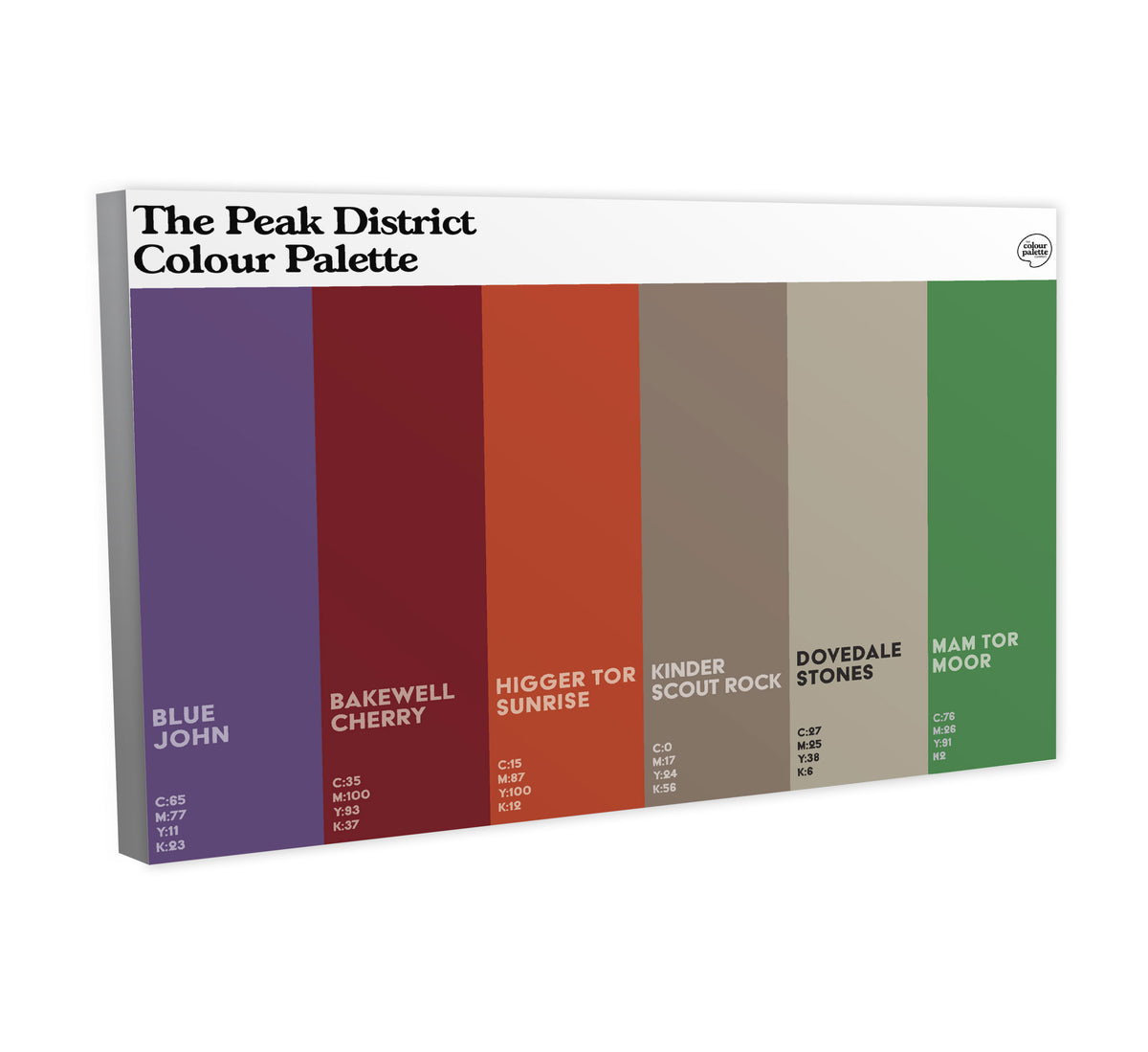 The Peak District Colour Palette Canvas