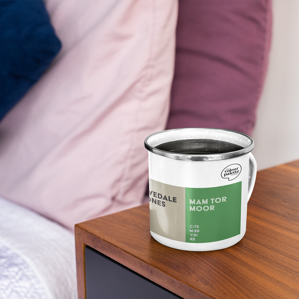 Peak District enamel outdoors mug