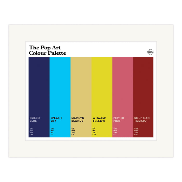 The Pop Art Colour Palette Mounted Art Print