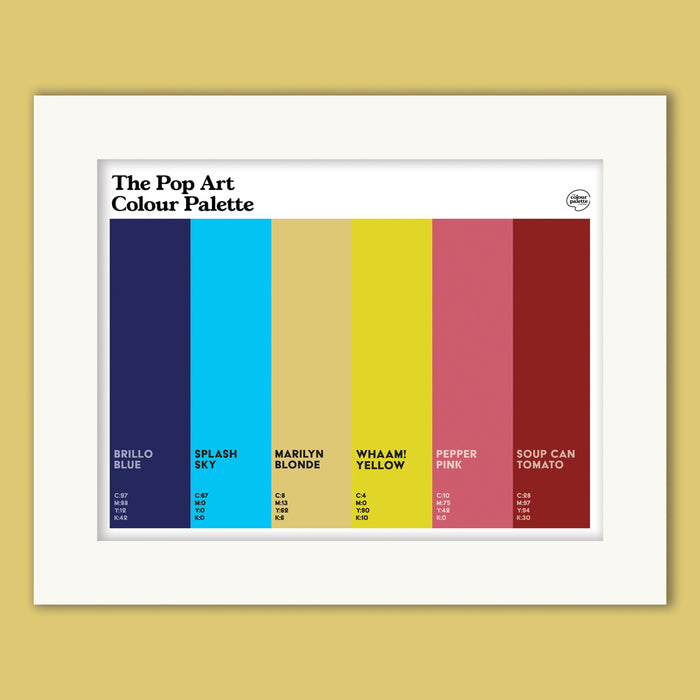 The Pop Art Colour Palette Mounted Art Print
