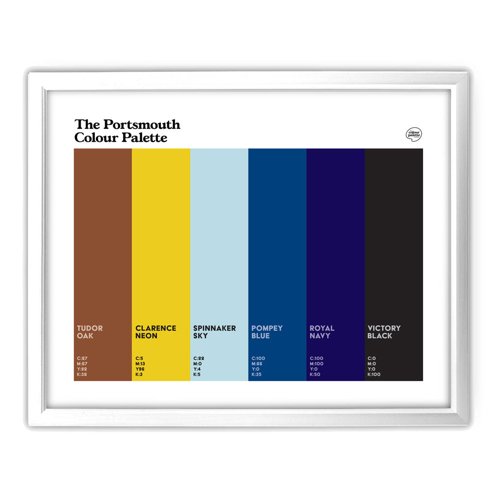 Portsmouth Art Print - White Frame