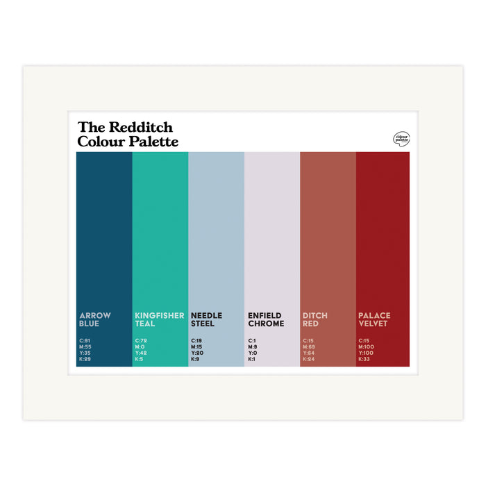 The Redditch Colour Palette Mounted Art Print