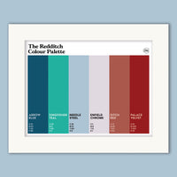 The Redditch Colour Palette Mounted Art Print