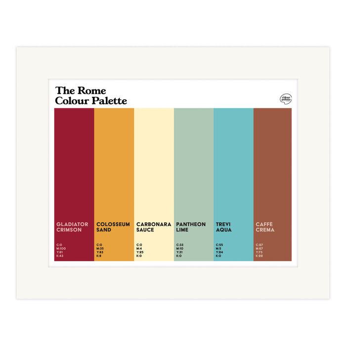 The Rome Colour Palette Mounted Art Print
