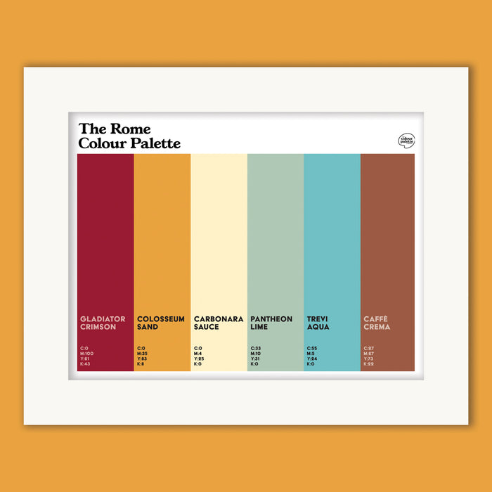 The Rome Colour Palette Mounted Art Print