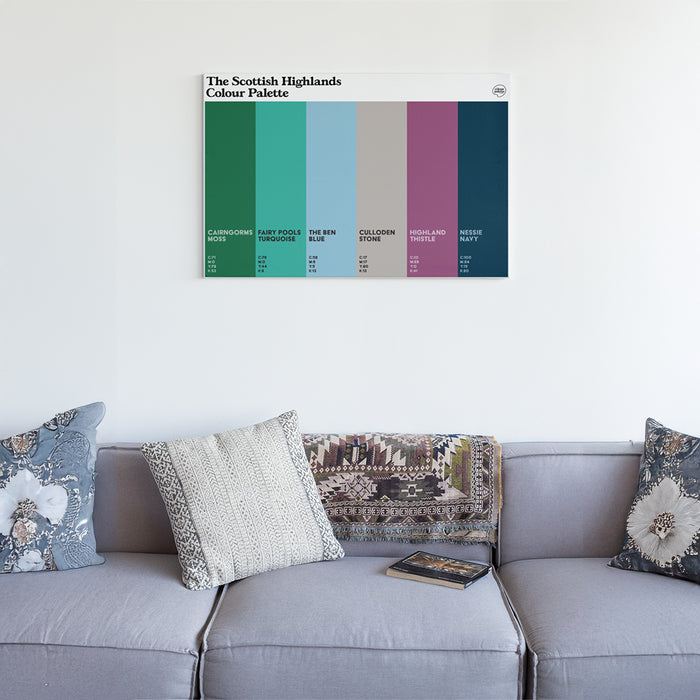 The Scottish Highlands Colour Palette Canvas
