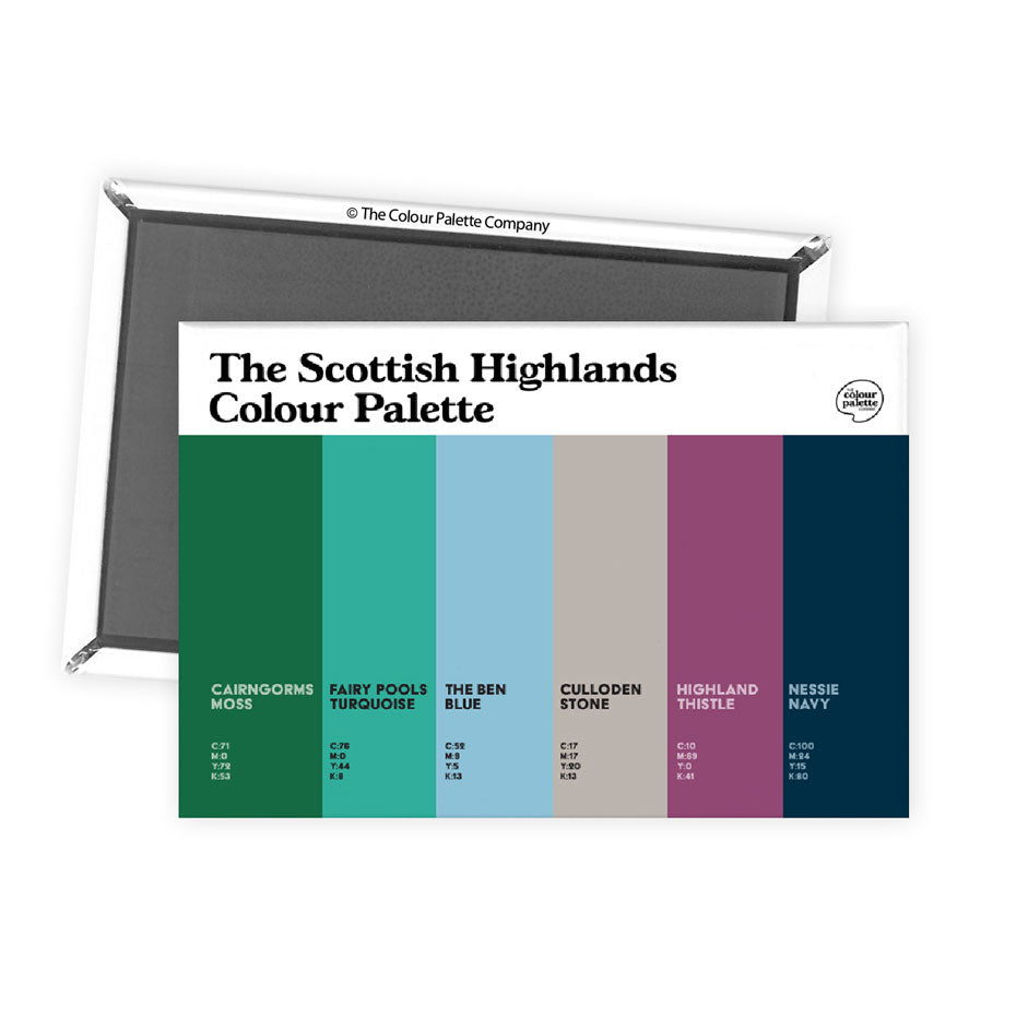 The Scottish Highlands Colour Palette Fridge Magnet