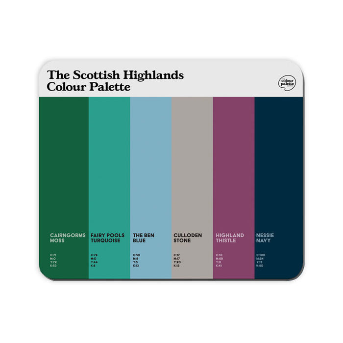 The Scottish Highlands Colour Palette Mouse Mat