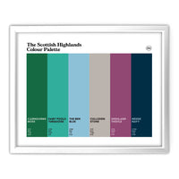 Scottish Highlands Art Print - White Frame