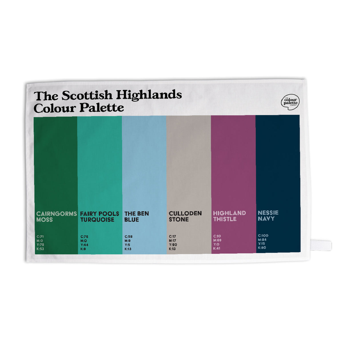 The Scottish Highlands Colour Palette Tea Towel