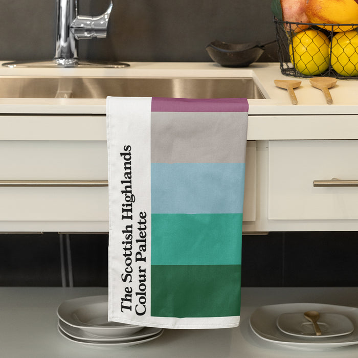 The Scottish Highlands Colour Palette Tea Towel