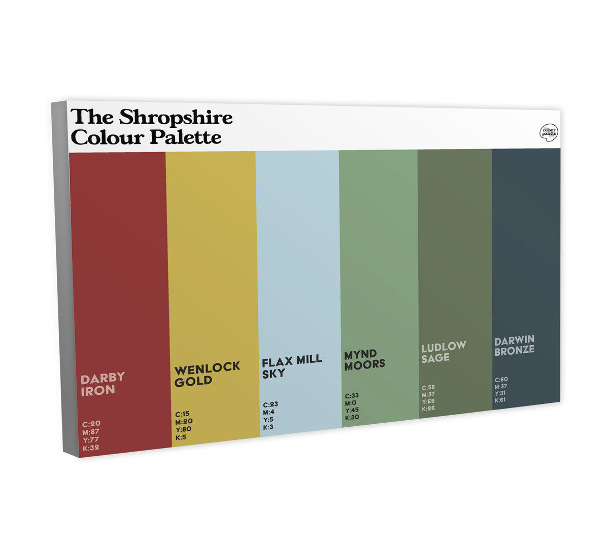 The Shropshire Colour Palette Canvas