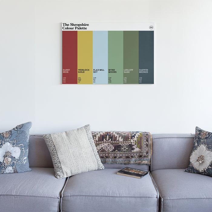 The Shropshire Colour Palette Canvas