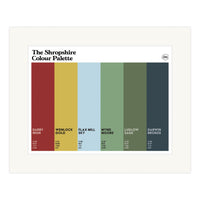 The Shropshire Colour Palette Mounted Art Print