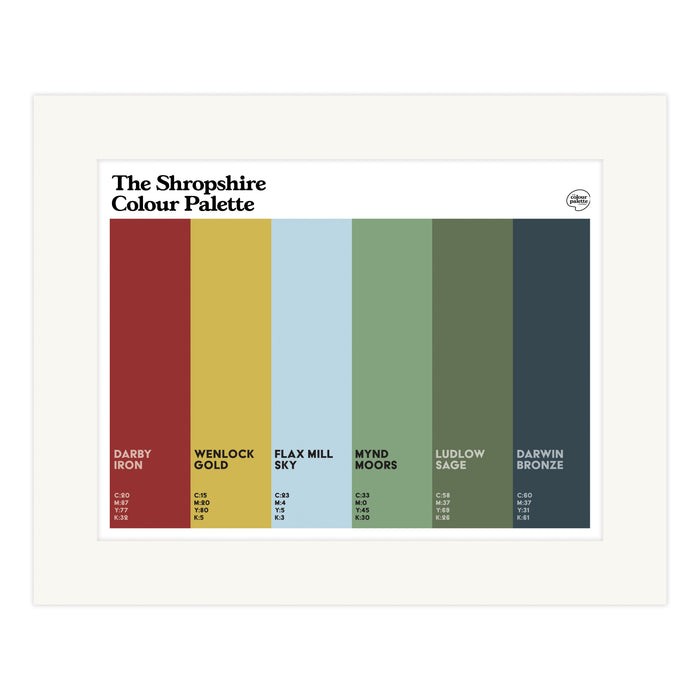 The Shropshire Colour Palette Mounted Art Print