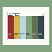 The Shropshire Colour Palette Mounted Art Print