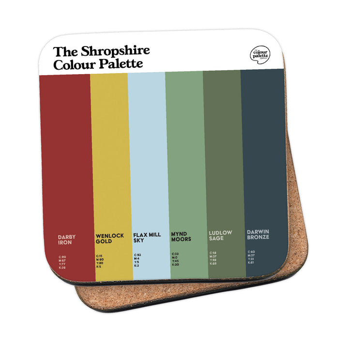 The Shropshire Colour Palette Coaster