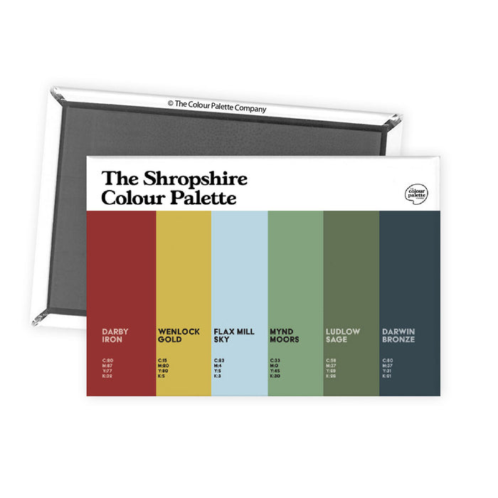 The Shropshire Colour Palette Fridge Magnet