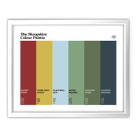 Shropshire Art Print - White Frame