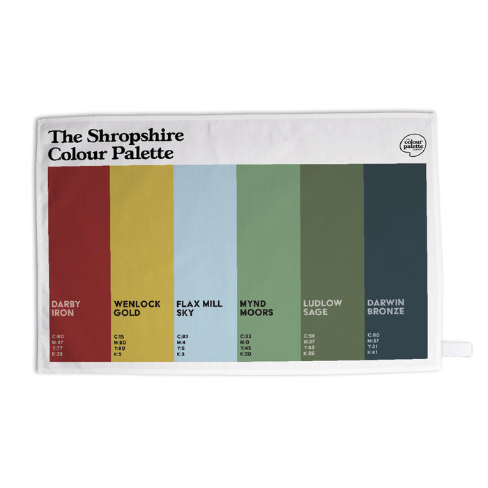 The Shropshire Colour Palette Tea Towel